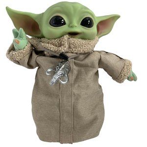 Mattel Baby Yoda The Child 11" Plush Grogu Hanreshe Master Necklace Mandalorian